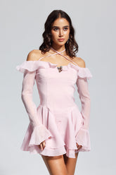 Maude Off Shoulder Ruffle Mini Dress